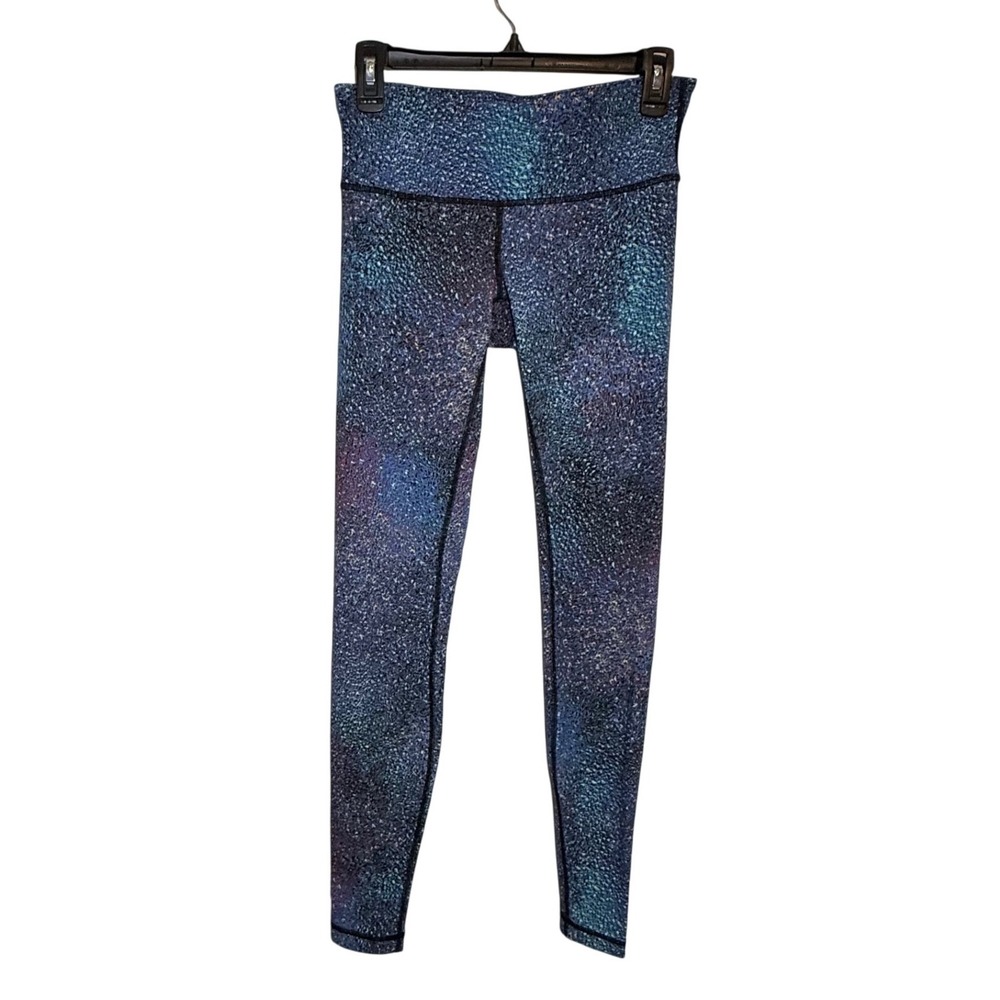 Lululemon Wunder Under High-Rise Tight Galaxy Pixel Print Blue Purple Size 6